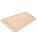 Одноразовая деревянная тарелка, трапеция