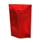 Пакет дой пак металлизированный красный матовый с замком zip-lock