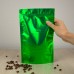 Пакет дой пак металлизированный зелёный матовый с zip-lock