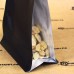 Пакет восьмишовный черный матовый с прозрачными боковыми вставками