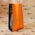 Пакет пятишовный оранжевый матовый с черными вставками