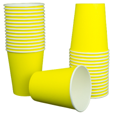 Бумажные стаканы желтые