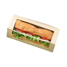Упаковка для сэндвичей из половинки багета ECO BAGUETTE BOX / ECO SANDWICH BOX