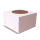 Короба для тортов «Эконом» с окном белые 