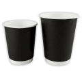Двухслойные бумажные стаканы, чёрные