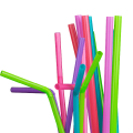 Пластиковые трубочки для коктейлей Цветные