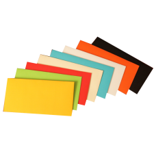 Цветные конверты с прямым клапаном 114x229 мм
