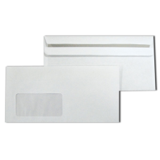 Белые почтовые конверты с прямым клапаном и окном