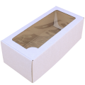 Коробка самосборная с окном, белая