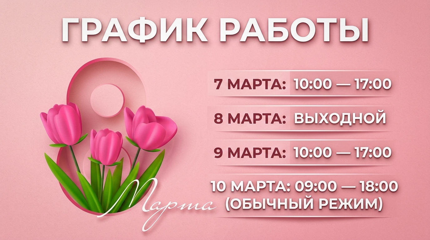 График работы 8 марта