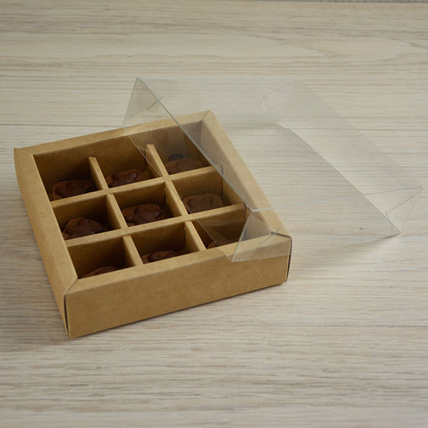 Коробочка на 6 конфет квадратная