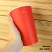 Двухслойные вафельные стаканчики красного цвета Waffle Red