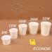 Супницы белые ECONOM с прозрачной крышкой