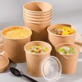 Супницы одноразовые для HoReCa (Крафт, Белые)