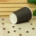 Двухслойные вафельные стаканчики 250 и 350 мл чёрного цвета Waffle Black