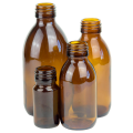 Флаконы из коричневого стекла с широким горлом