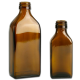 Флаконы прямоугольные из коричневого стекла