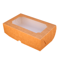 Коробочка крафт с окошком 