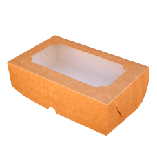 Коробочка крафт с окошком 