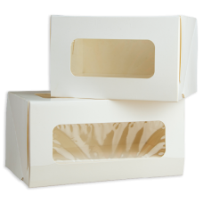Упаковка для тортов и десертов ECO CAKE ROLL TWO WINDOW WHITE