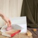 Белый крафт-пакет с плоскими ручками