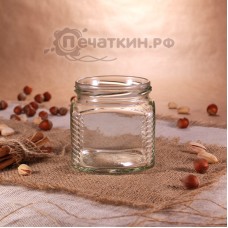 Стеклянная банка «Кубик», 0.39 л, ТО-82